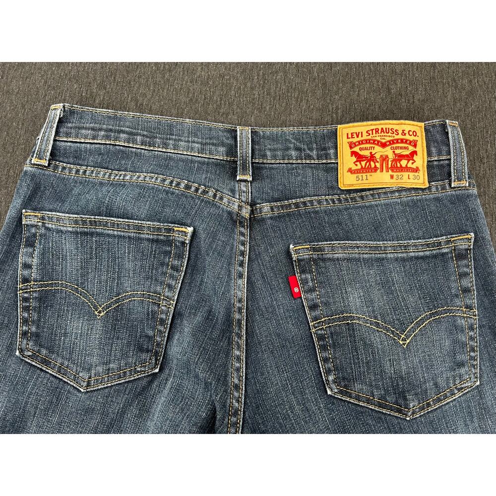 Levi's 511 Slim Fit Jeans Men's W32 L30 Medium Blue Wash  5-Pocket Denim